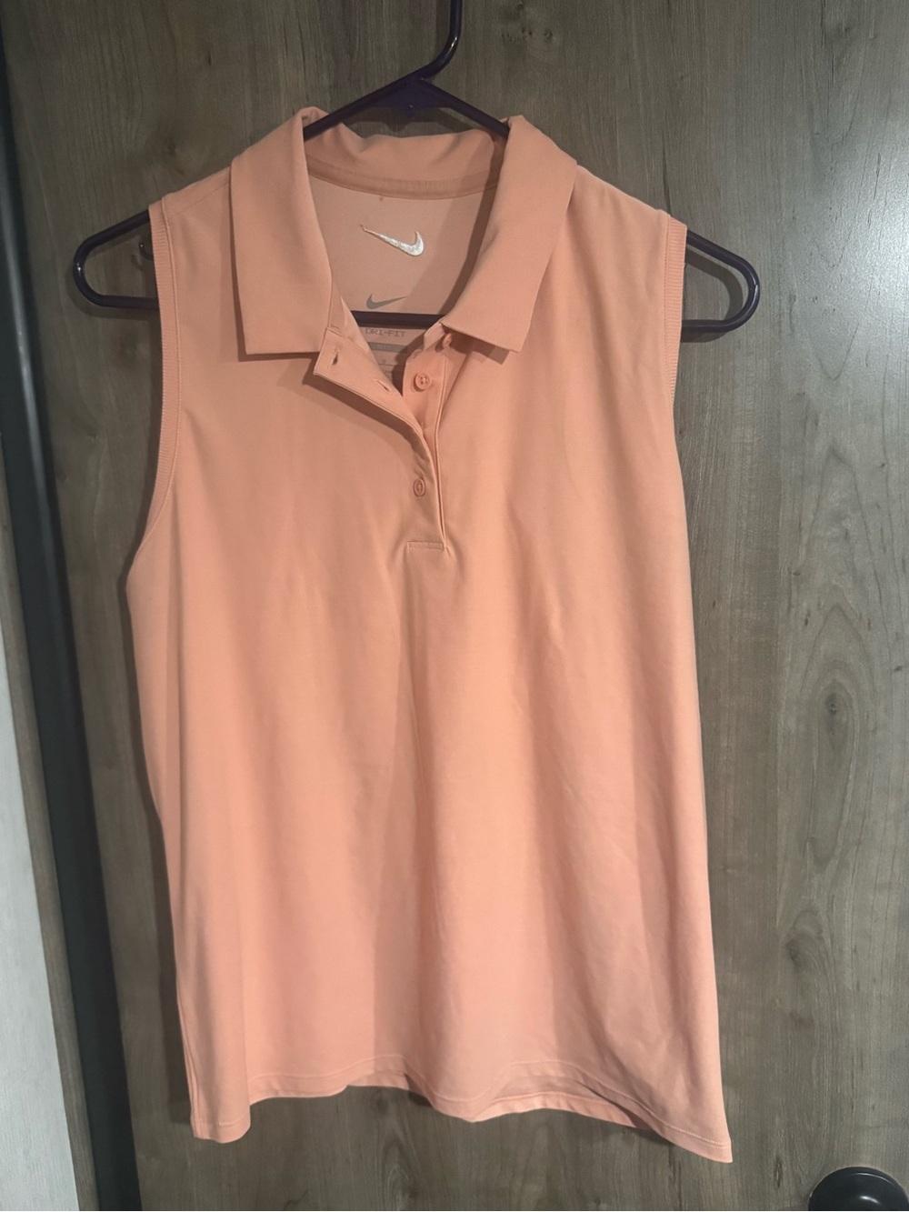 Nike Sleeveless Polo Tank Top in Peach